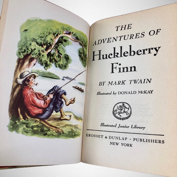 Mark Twain The Adventures Of Huckleberry Finn with Dust Jacket 1948 - Picture 3 of 8